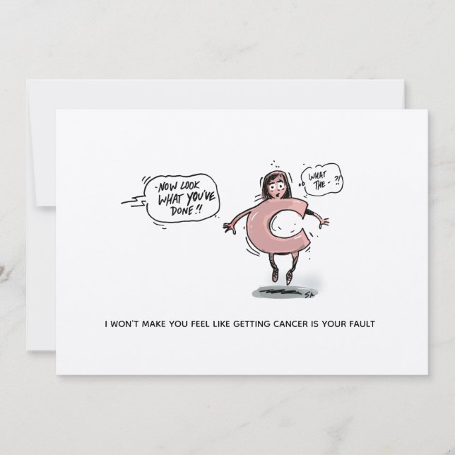 Cancer Shame Funny Cancer Briefkaart (Voorkant)