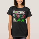 Cancer Sleigher Christmas Santa Lymphoma T-shirt<br><div class="desc">Vier het seizoen van het geven met dit "Cancer Sleigher" kerst shirt! Met Santa, groene rendieren en feestelijke Lymphoma Awareness-linten verspreidt dit ontwerp vakantiegoederen en ondersteuning voor krijgers en overlevenden. Een perfect geschenk om kracht en hoop te eren tijdens de feestdagen. Zacht, comfortabel en stijlvol voor al uw seizoensgebonden bijeenkomsten....</div>