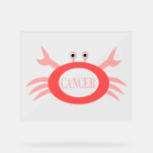 Cancer Star Sign Crab Acryl Bord (Voorkant)