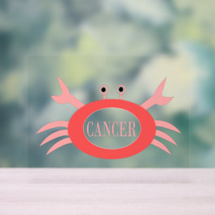 Cancer Star Sign Crab Acryl Bord