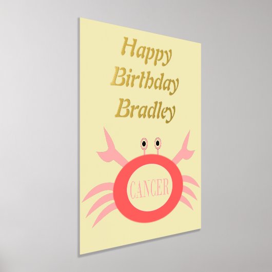 Cancer Star Sign Crab Birthday Party Folie Afdrukken (Laagn)