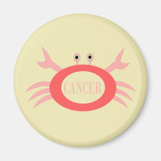 Cancer Star Sign Crab Magnet (Voorkant)