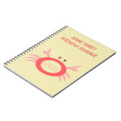 Cancer Star Sign Crab Notitieboek (Linkerzijde)