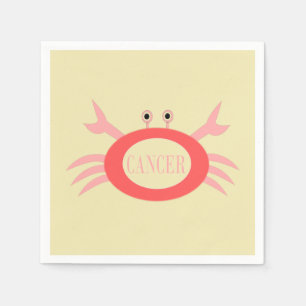 Cancer Star Sign Crab Paper Napkins Servet