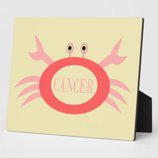 Cancer Star Sign Crab Plaque Fotoplaat (Zijkant)