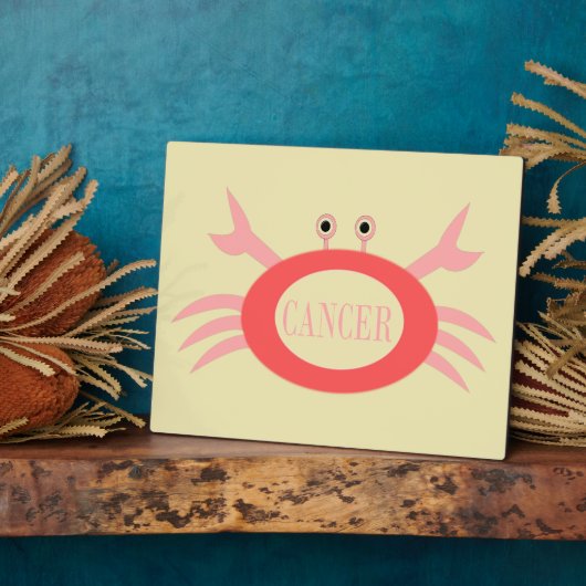 Cancer Star Sign Crab Plaque Fotoplaat (Zijkant)