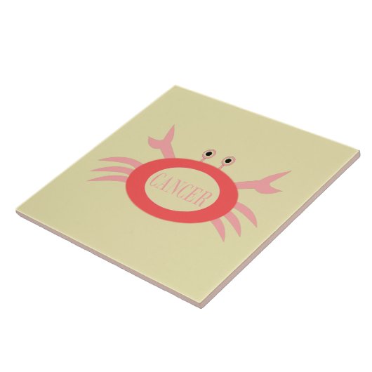 Cancer Star Sign Crab Tegel Tegeltje (Zijkant)