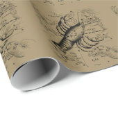 Cancer Sterrenbeeld door Hevelius circa 1690 Cadeaupapier (Rol Hoek)