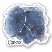 Cancer Sterrennacht Constellation Custom-Cut Sticker (Voorkant)
