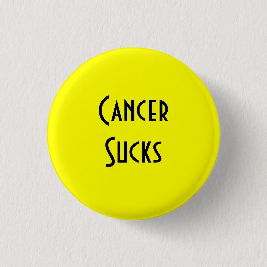 Cancer Sucks: Blader, Sarcoma/botkanker Ronde Button 3,2 Cm (Voorkant)