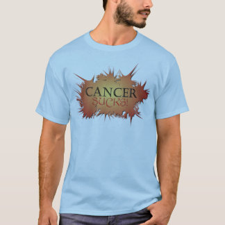 Cancer Sucks Blue Graphic T-shirt