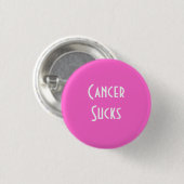 Cancer Sucks: Borstkanker Ronde Button 3,2 Cm (Voorkant /achterkant)