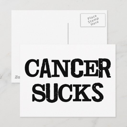 Cancer Sucks Briefkaart (Voorkant / Achterkant)