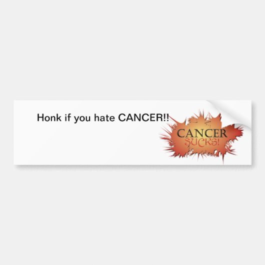 Cancer Sucks Bumpersticker (Voorkant)