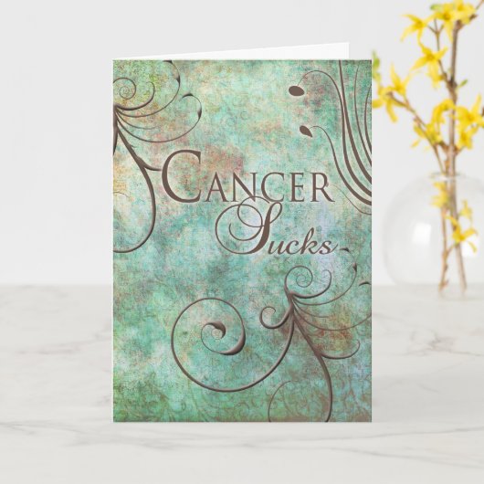 Cancer Sucks Kaart (Gele Bloem)