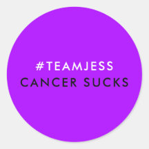 Cancer Sucks | Naam team Hashtag Trendy Paars