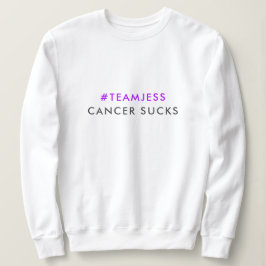 Cancer Sucks | Naam team Hashtag Trendy Paars Trui