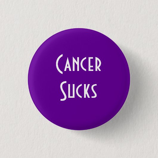 Cancer Sucks: Pancreas, Leiomyosarcoma-kanker Ronde Button 3,2 Cm (Voorkant)