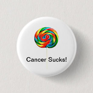 Cancer Sucks Ronde Button 3,2 Cm