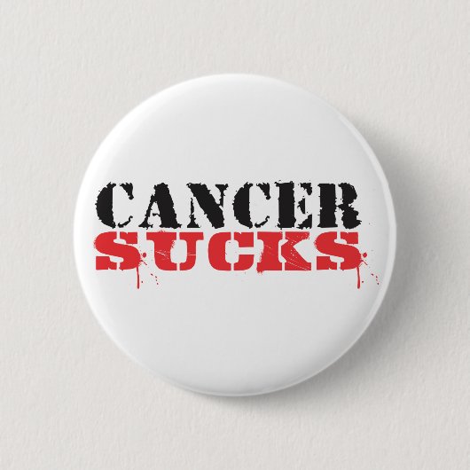 Cancer Sucks Ronde Button 5,7 Cm (Voorkant)