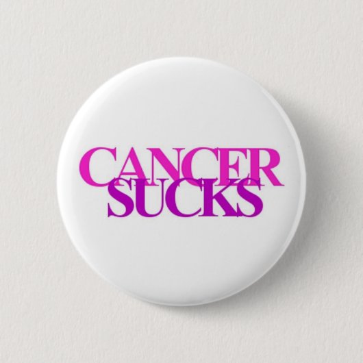 Cancer Sucks Ronde Button 5,7 Cm (Voorkant)