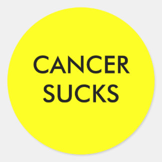 CANCER SUCKS RONDE STICKER