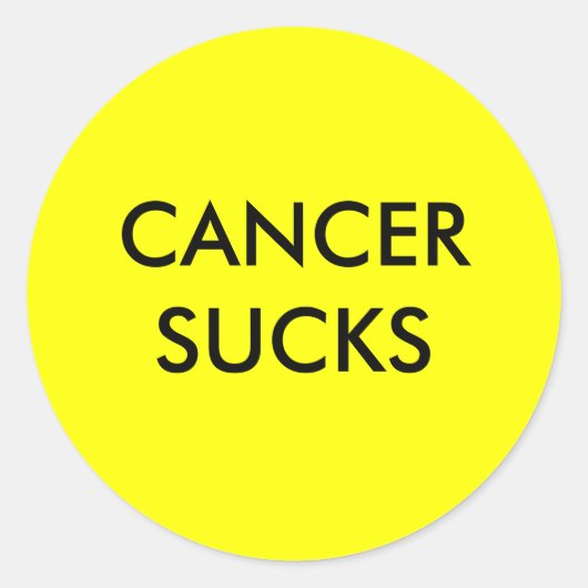 CANCER SUCKS RONDE STICKER (Voorkant)