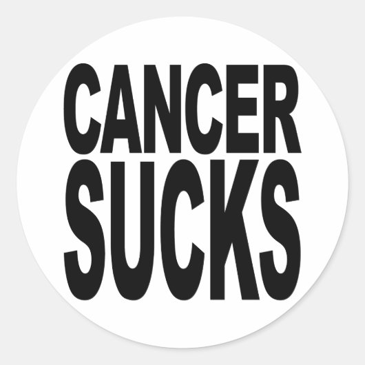 Cancer Sucks Ronde Sticker (Voorkant)