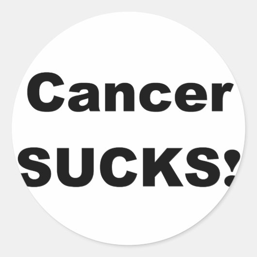 Cancer Sucks Ronde Sticker (Voorkant)