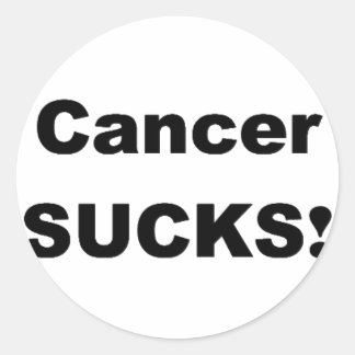 Cancer Sucks Ronde Sticker