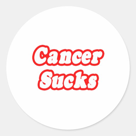 Cancer Sucks Ronde Sticker (Voorkant)