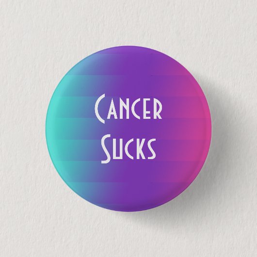Cancer Sucks: schildklierkanker Ronde Button 3,2 Cm (Voorkant)