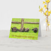 Cancer Support Duck Wildlife Cute Kaart (Gele Bloem)