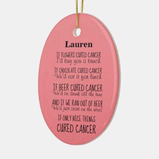 Cancer Support-gedicht Keramisch Ornament (Links)