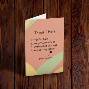 Cancer Support Light Humor Kaart