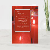 Cancer Support Religieuze Aanmoediging Vredesrood  Kaart (Voorkant)