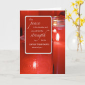 Cancer Support Religieuze Aanmoediging Vredesrood  Kaart (Gele Bloem)