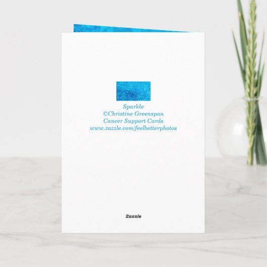 Cancer Support Sparkle Kaart (Achterkant)