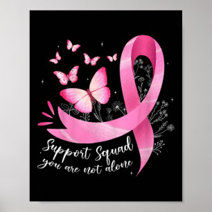 Cancer Support Squad Awareness Pink Ribbon Butter Poster