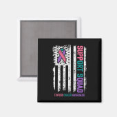 Cancer Support Squad Schildklierkanker Bewustzijn Magneet (Voorkant / Achterkant)