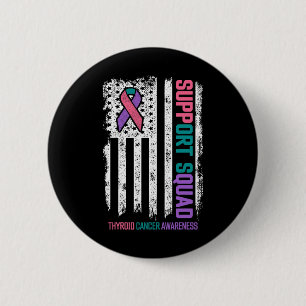 Cancer Support Squad Schildklierkanker Bewustzijn Ronde Button 5,7 Cm