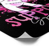 Cancer Support Squad Shirt Borstkanker Bewustzijn Poster (Hoek)