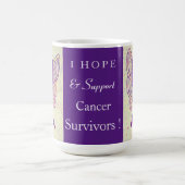 Cancer Survivor Awareness Paars Ribbon Custom Mok (Center)