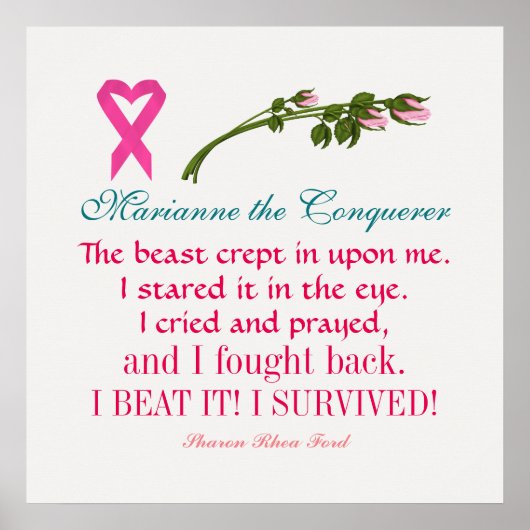 Cancer Survivor - Awareness Poem Poster - SRF (Voorkant)