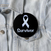 Cancer Survivor Bleek Blue Ronde Button 4,0 Cm (In situ)