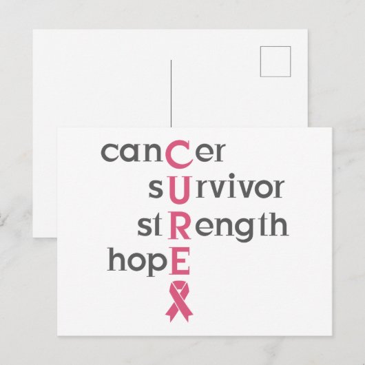 Cancer Survivor Briefkaart (Voorkant / Achterkant)