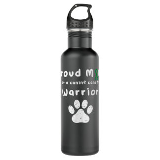 Cancer Survivor Canine Cancer Awareness Paw Print Waterfles