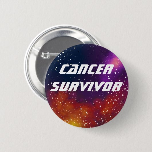 Cancer Survivor Galaxy Identity Ronde Button 5,7 Cm (Voorkant /achterkant)