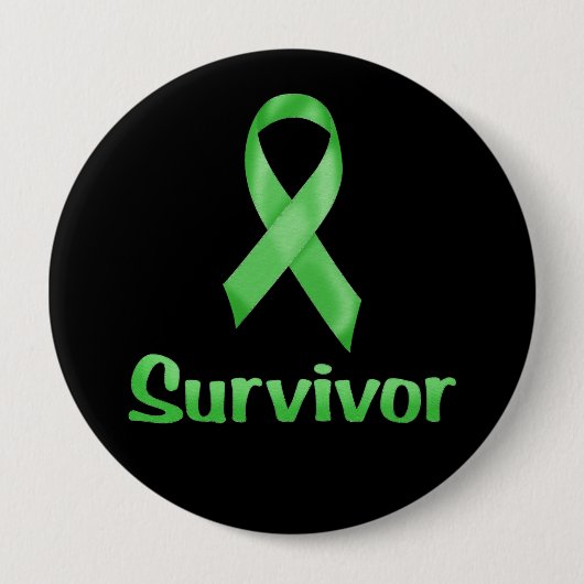 Cancer Survivor Green Ronde Button 4,0 Cm (Voorkant)