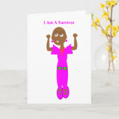 Cancer Survivor Greeting Card. Kaart (Gele Bloem)
